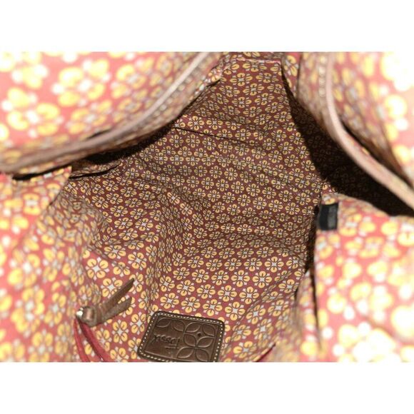 Bohemian Multicolor Striped Fossil purse Tote Bag Faux Leather Accents boho - Picture 10 of 10